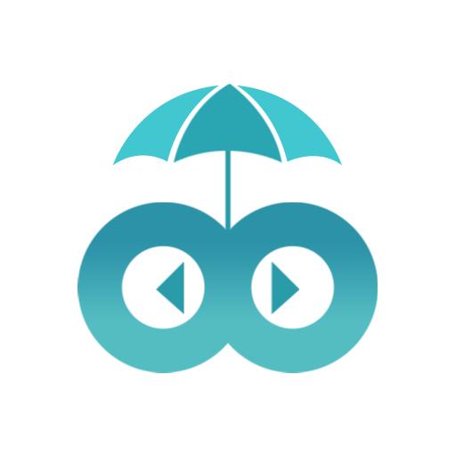 Smooth Turquoise Umbrella Design Representing Insurance Logo Template