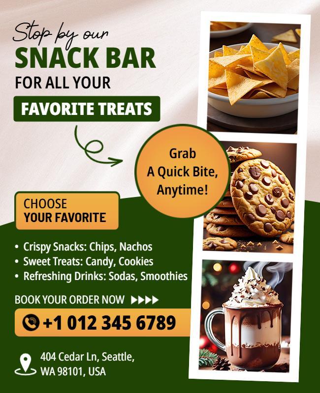 Snack Bar Promotion Flyer Template