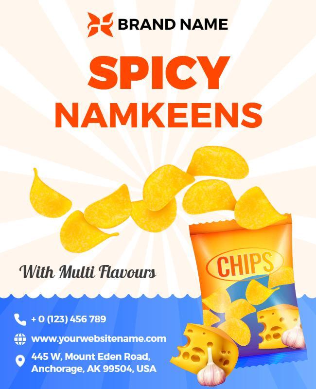 Snack Promotion Spicy Namkeens Flyer Template