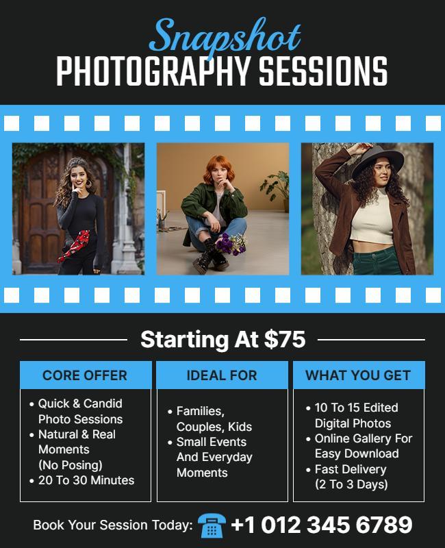 Snapshot Photography Promotion Flyer Template