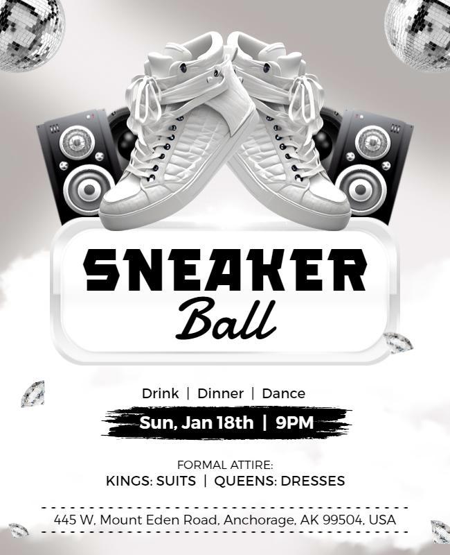 Sneaker Ball Dance Event Flyer Template