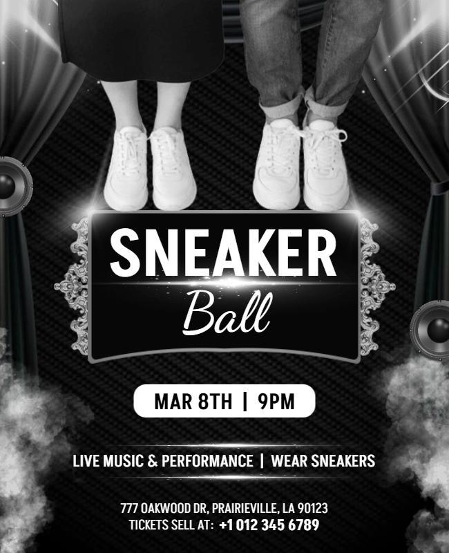 Sneaker Ball Event Announcement Flyer Template