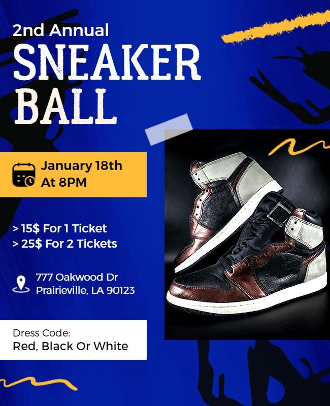 Urban Stylish Sneaker Ball Event Flyer Template