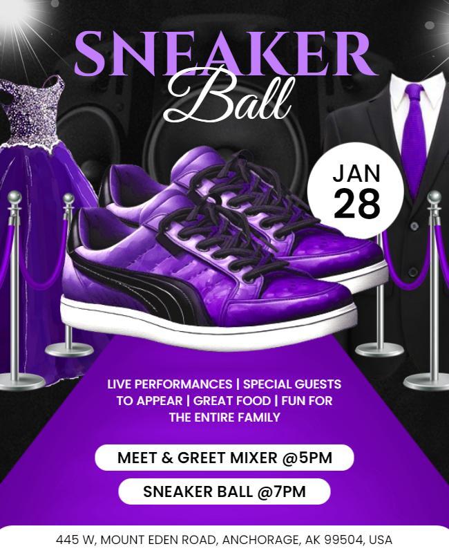 Sneaker Ball Event Promotional Flyer Template