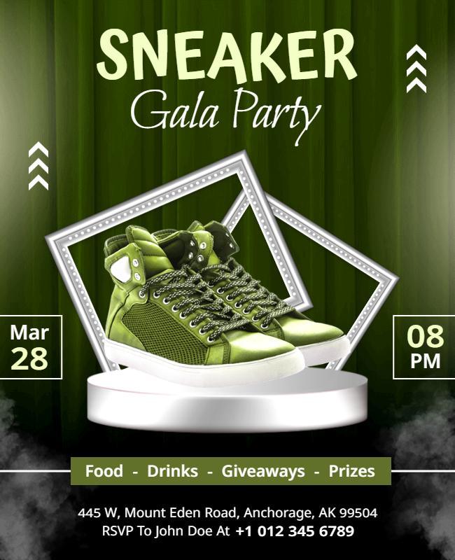 Sneaker Fashion Gala Party Flyer Template