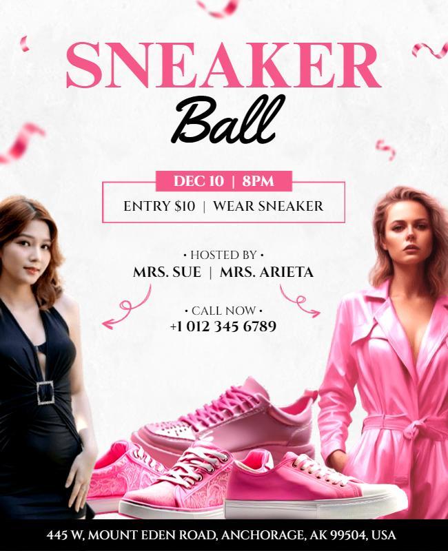 Sneaker Party Event Promotional Flyer Template