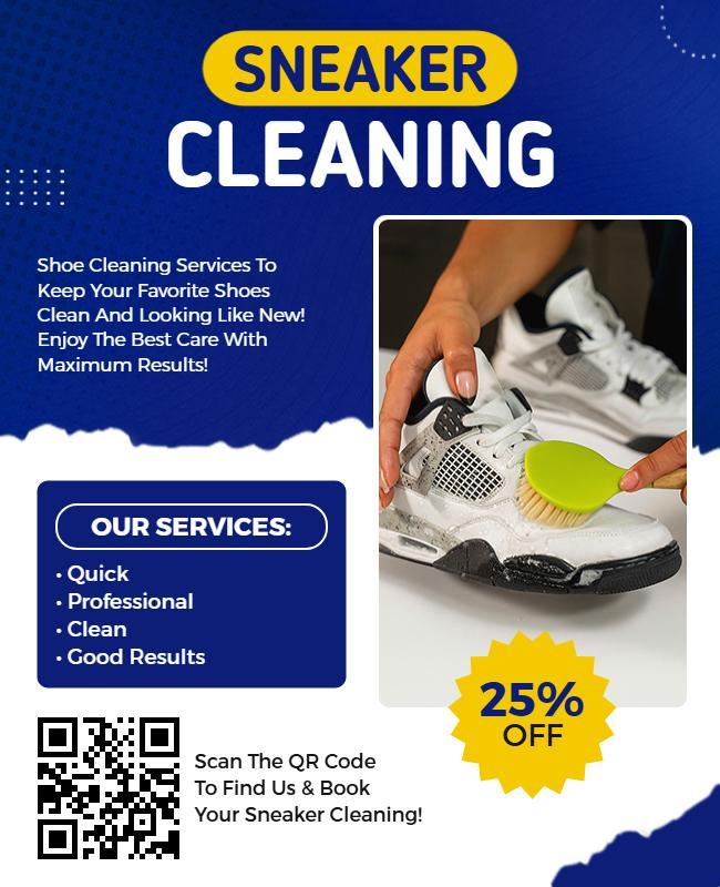 Sneaker Shoe Cleaning Service Promotion Flyer Template