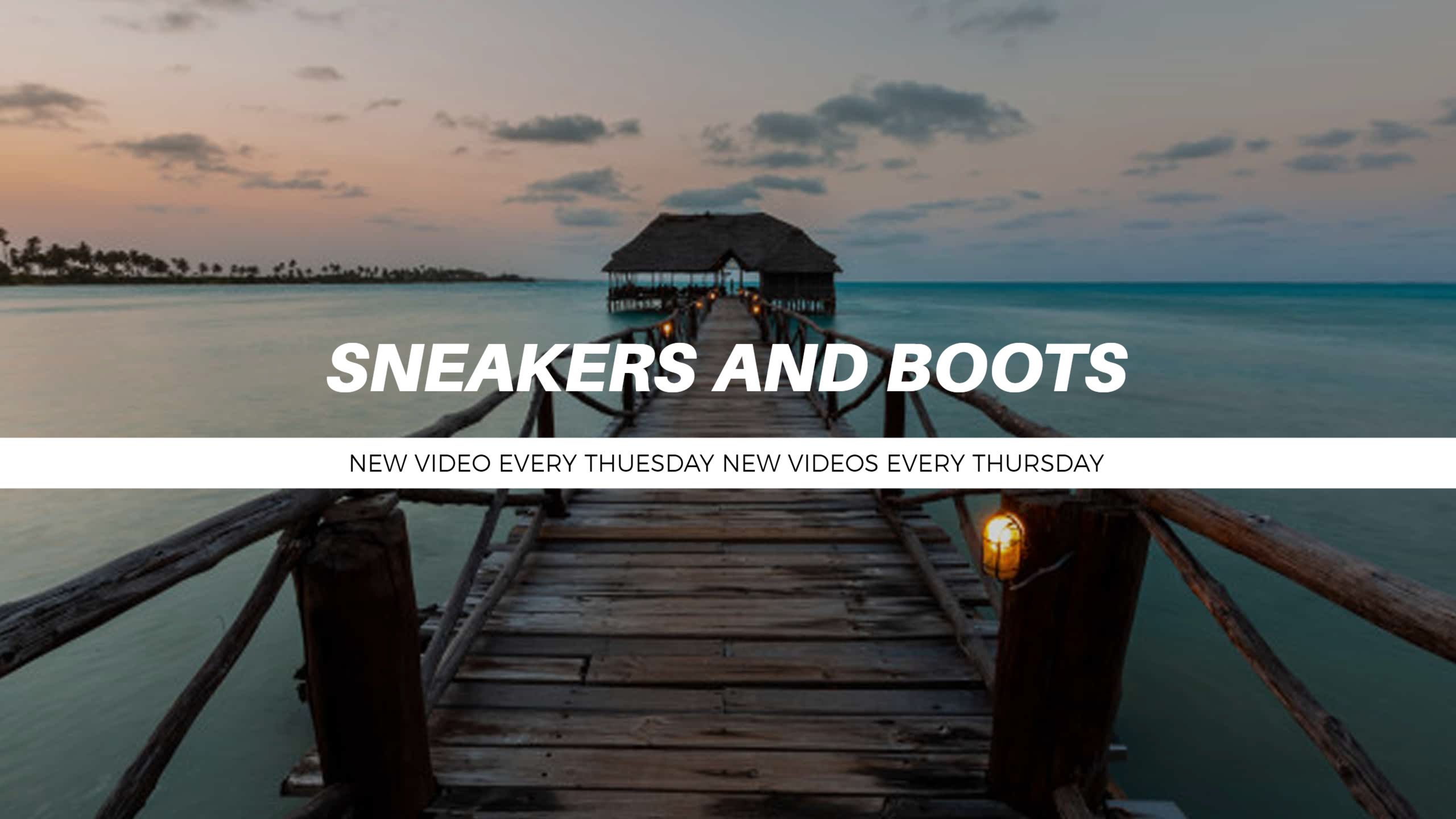 Sneakers and Boots Featured in Coastal Vibes YouTube Banner Template
