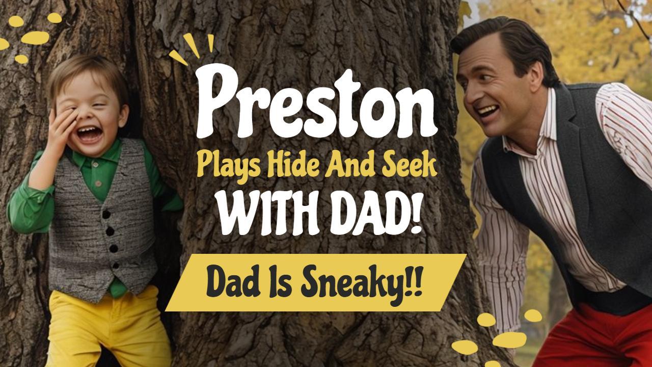 Sneaky Dad Hide and Seek Family Fun Trending YouTube Thumbnail Template