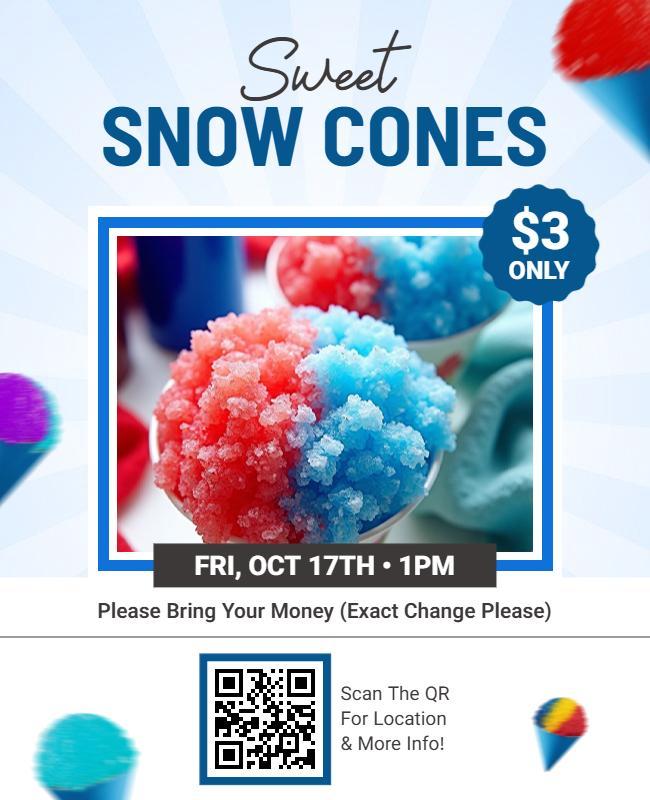 Snow Cones Special Offer Flyer Template