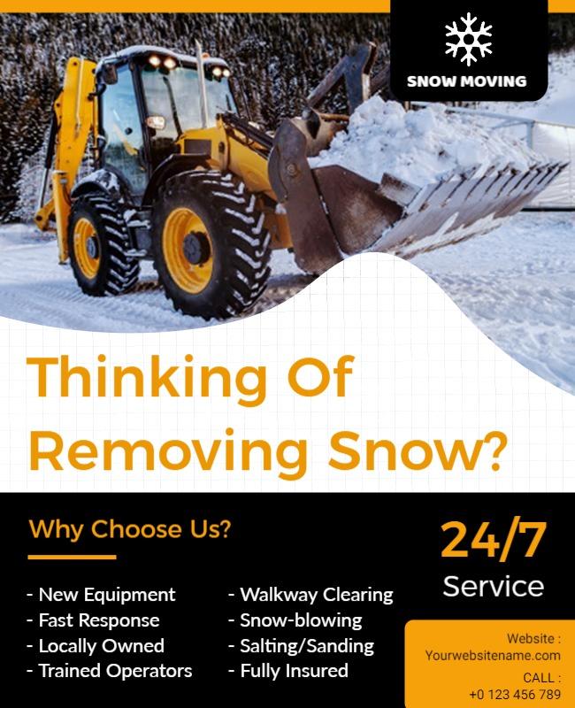 Snow Removal Service Advertisement Flyer Template