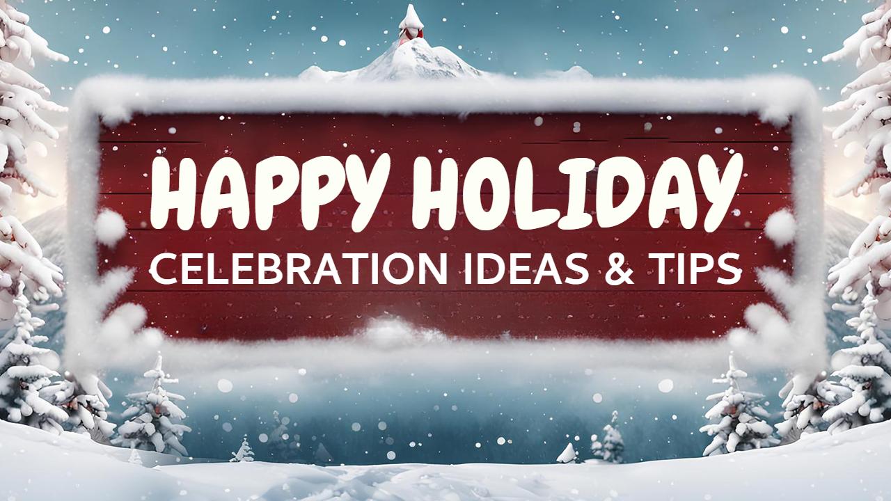 Snowy Winter Wonderland Holiday Celebration YouTube Thumbnail Template