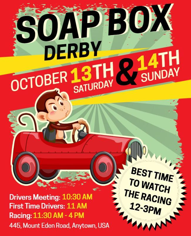 Soap Box Racing Event Flyer Template