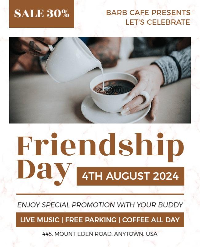 Soapstone and White International Friendship Day Poster Template