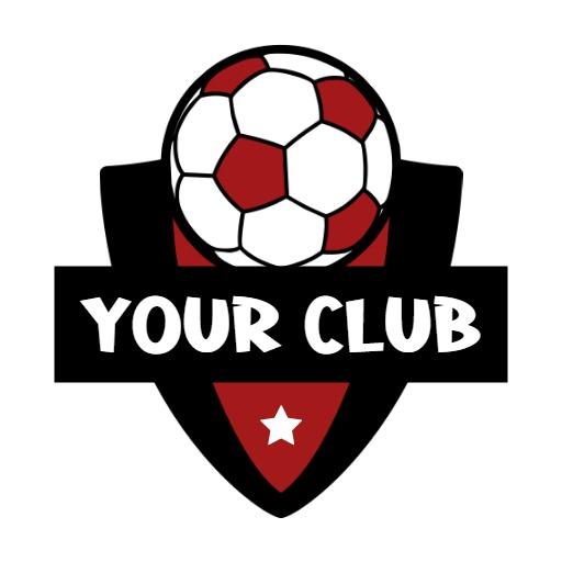Soccer Ball on a Shield Representing Your Sports Club Logo Template