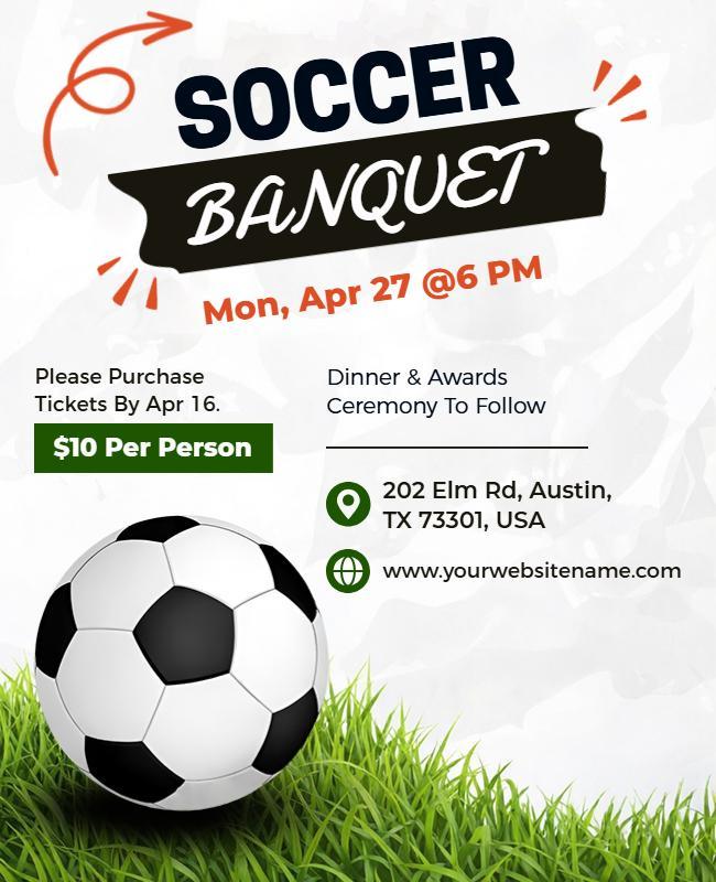 Soccer Banquet Event Flyer Template