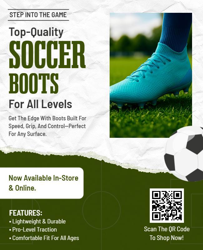 Soccer Boots Promotional Flyer Template