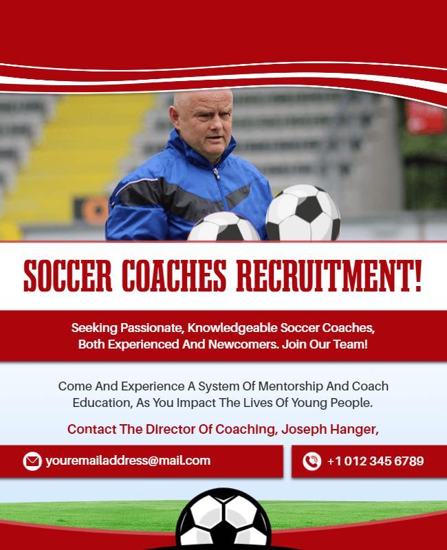 Soccer Coach Recruitment Event Flyer Template