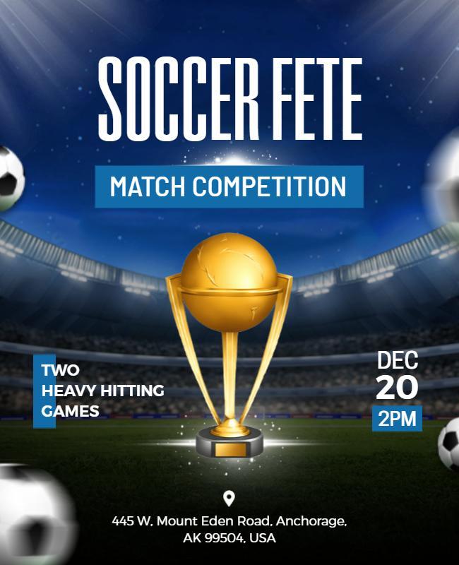 Soccer Fete Match Competition Event Flyer Template