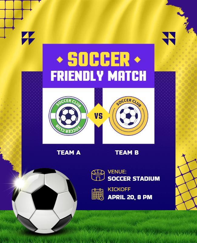 Soccer Friendly Match Event Flyer Template