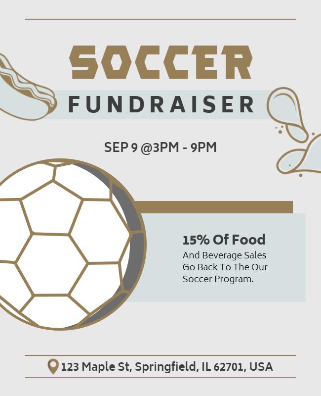 Soccer Fundraiser Event Flyer Template