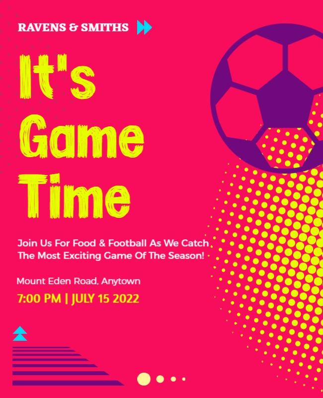 Soccer Game Night Event Flyer Template