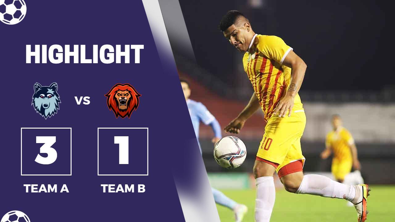 Soccer Match Highlight Team A vs Team B YouTube Thumbnail Template