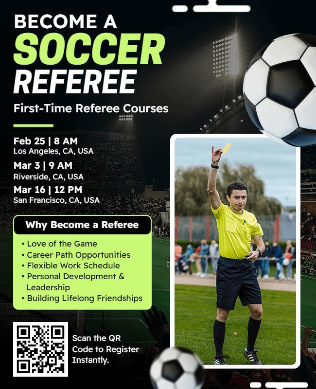 Soccer Referee Training Courses Flyer Template