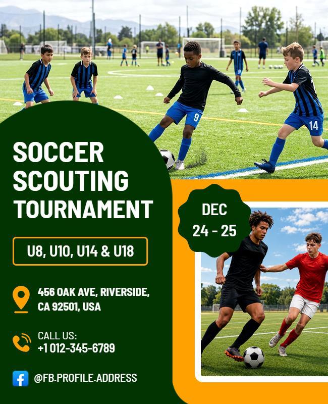 Soccer Scouting Tournament Flyer Template