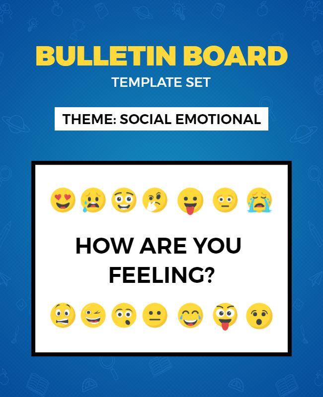 Social Emotional Learning Bulletin Board Flyer Template