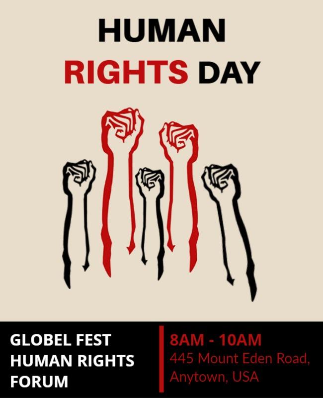 Social Justice Activism Human Rights Day Poster Template