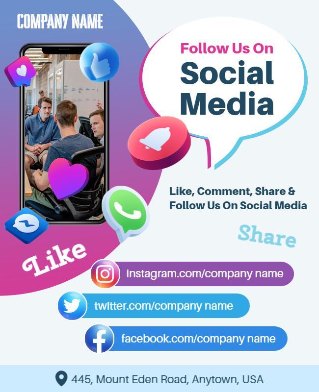 Social Media Announcement Flyer Template