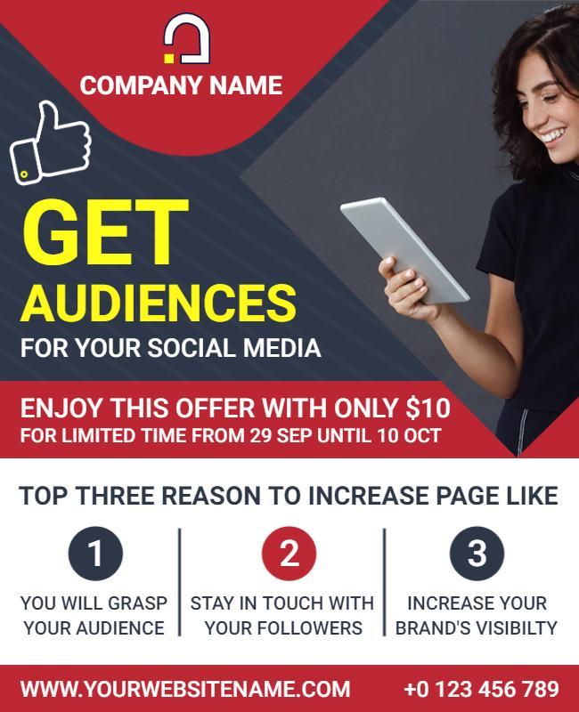 Social Media Audience Engagement Flyer Template