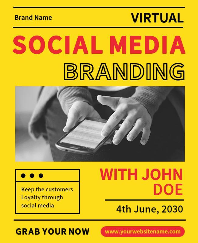 Social Media Branding Announcement Flyer Template