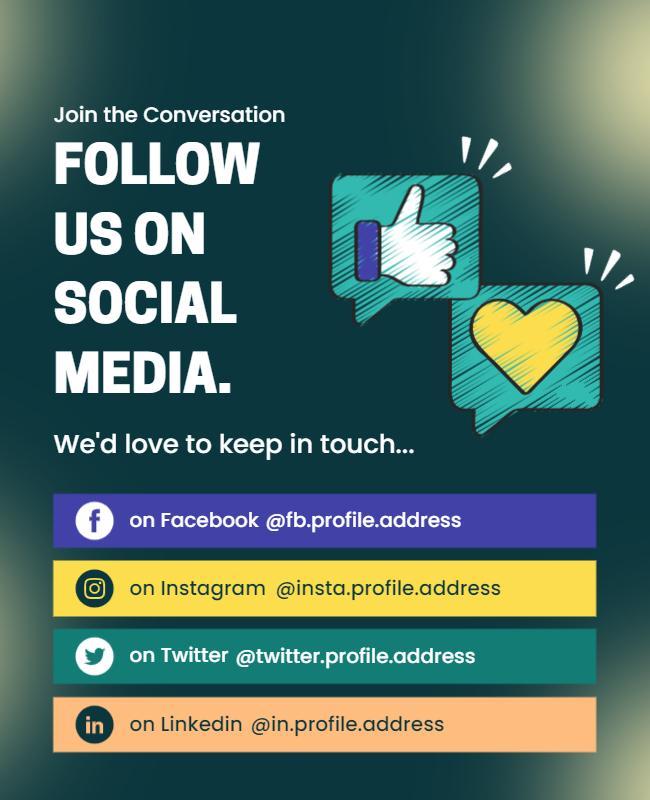 Social Media Engagement Promotion Flyer Template