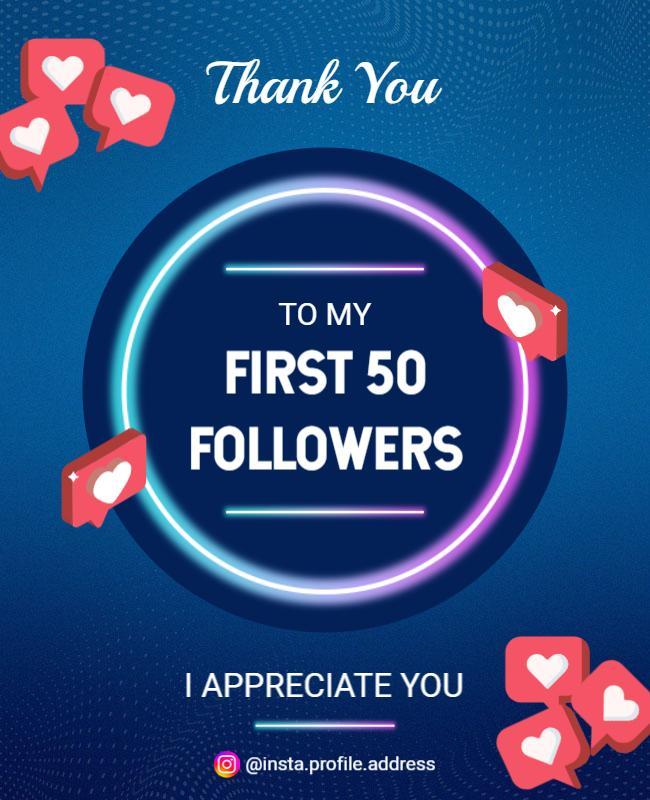 Social Media Followers Appreciation Flyer Template