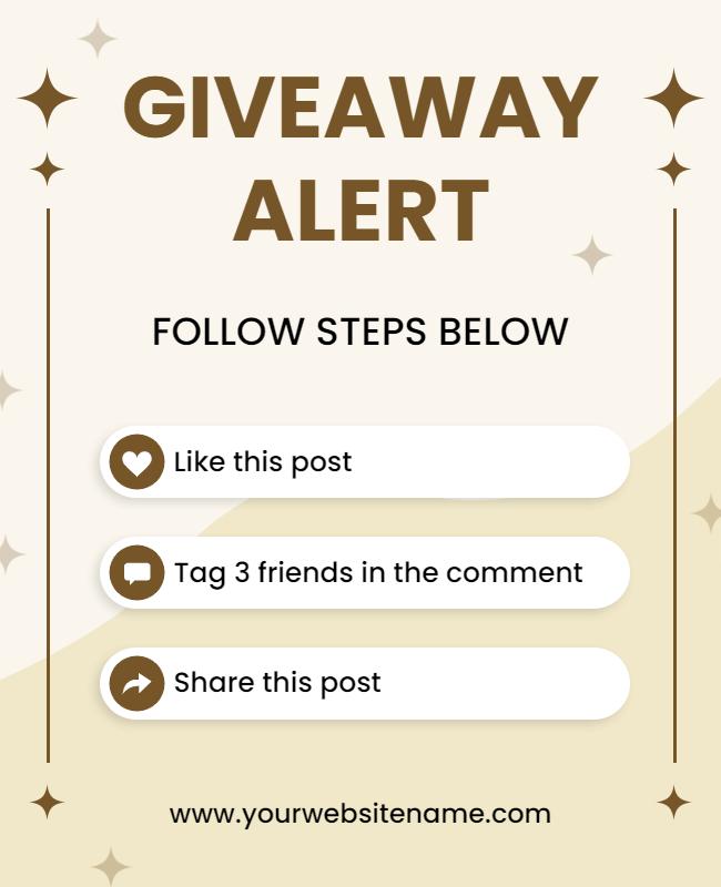 Social Media Giveaway Alert Flyer Template