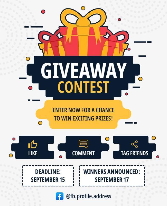 Social Media Giveaway Contest Poster Template