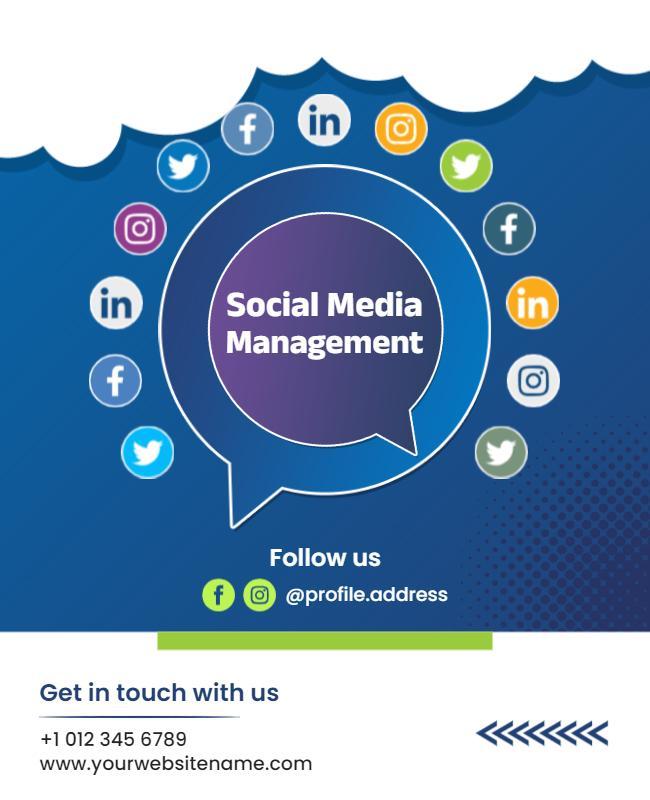 Social Media Management Services Flyer Template