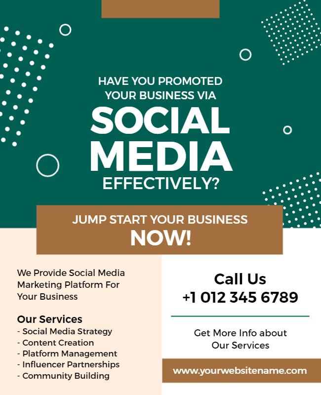 Social Media Marketing Promotion Flyer Template