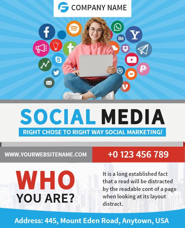 Social Media Marketing Strategy Flyer Template