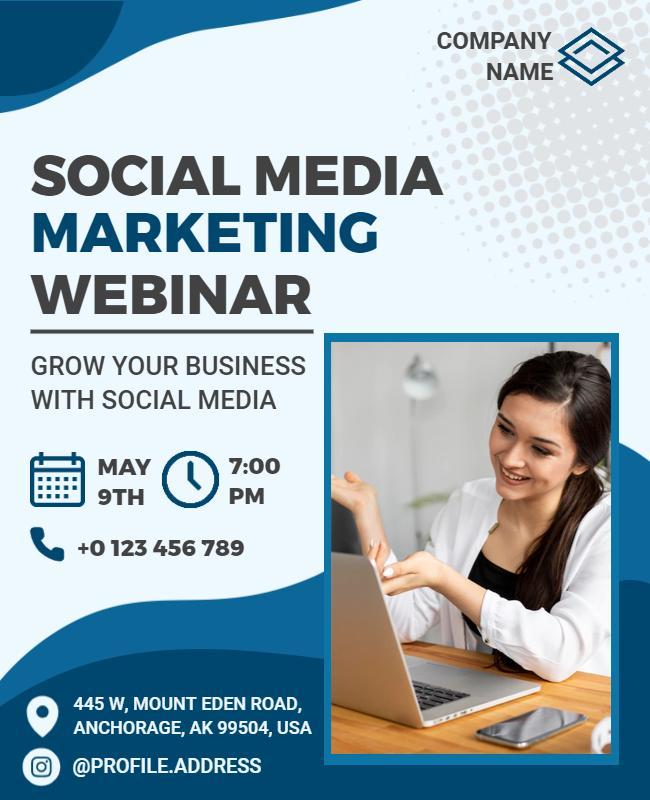 Social Media Marketing Webinar Flyer Template