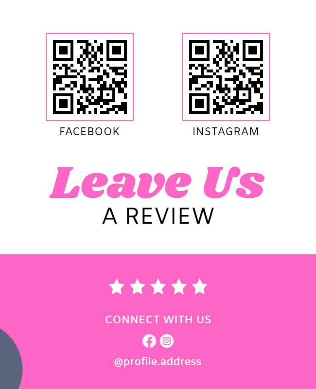 Social Media Review Request Flyer Template