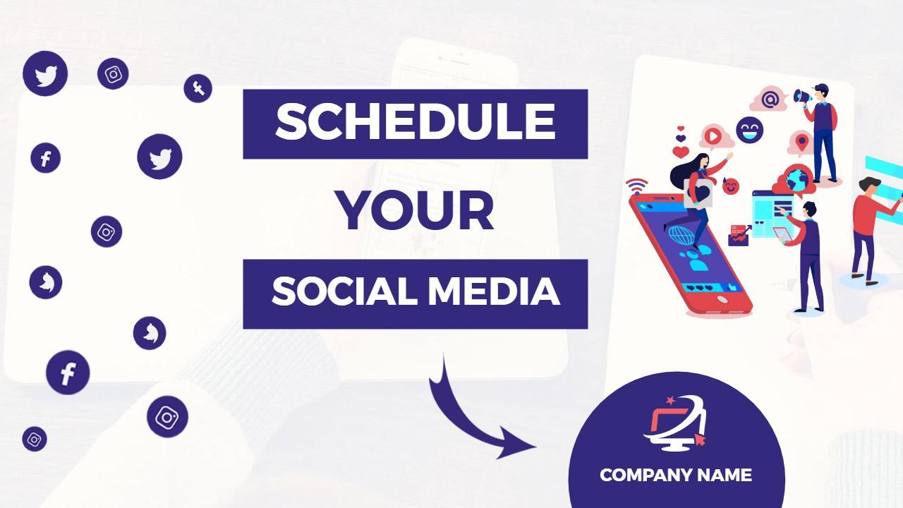 Social Media Scheduling Marketers Trending YouTube Thumbnail Template