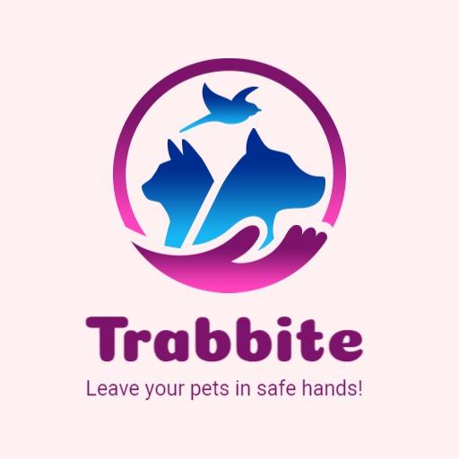 Soft Blue and Pink Gradient Representing Pet Care Logo Template
