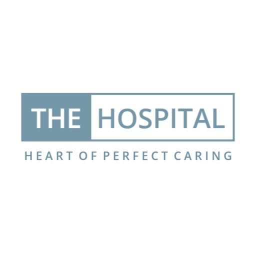 Soft Blue and White Design Reflecting Hospital Care Logo Template