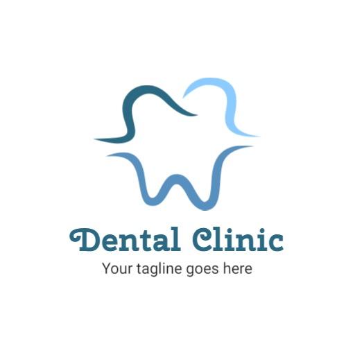 Soft Blue Dental Clinic Design Emphasizing Oral Care Logo Template