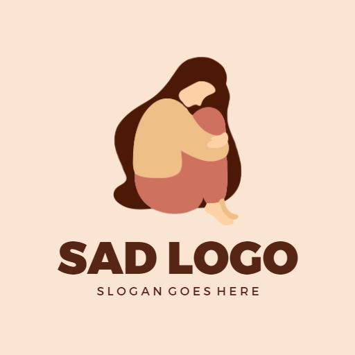 Soft Brown and Beige Feminine Logo Representing Emotional Wellbeing Logo Template