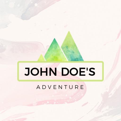 Soft Green and Pink Watercolor Mountains for Adventure Logo Template