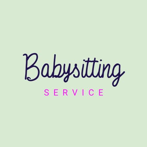 Soft Green Minimalist Babysitting Service Logo Template